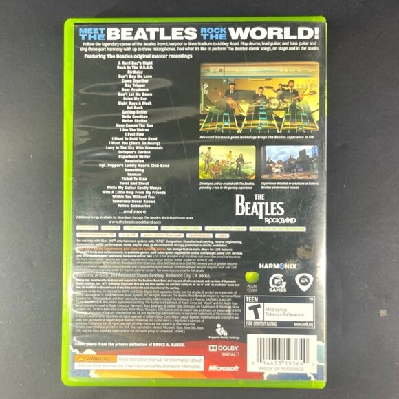 The Beatles Rock Band Xbox 360 Game Complete With Manual & Case - Picture 3 of 3
